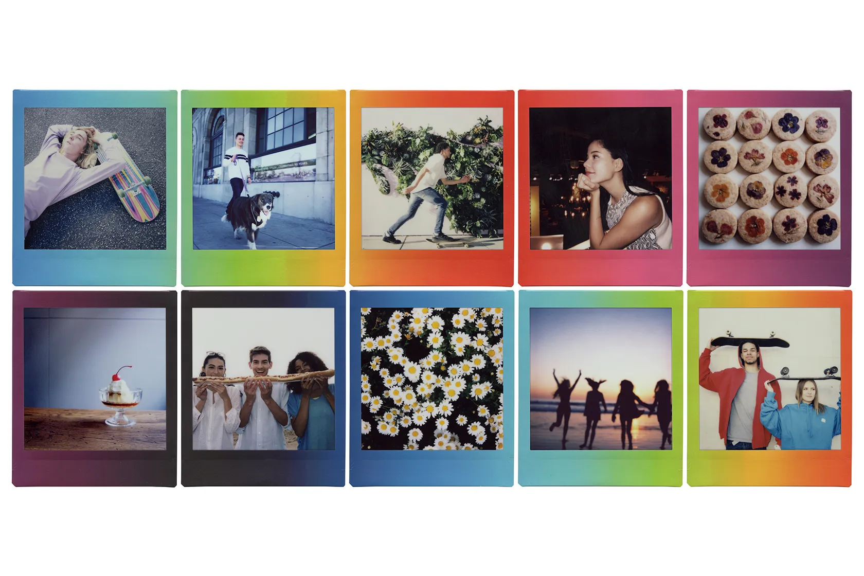 Square 'Rainbow' Instant Picture Film 10 Pc(S) 76.2 X