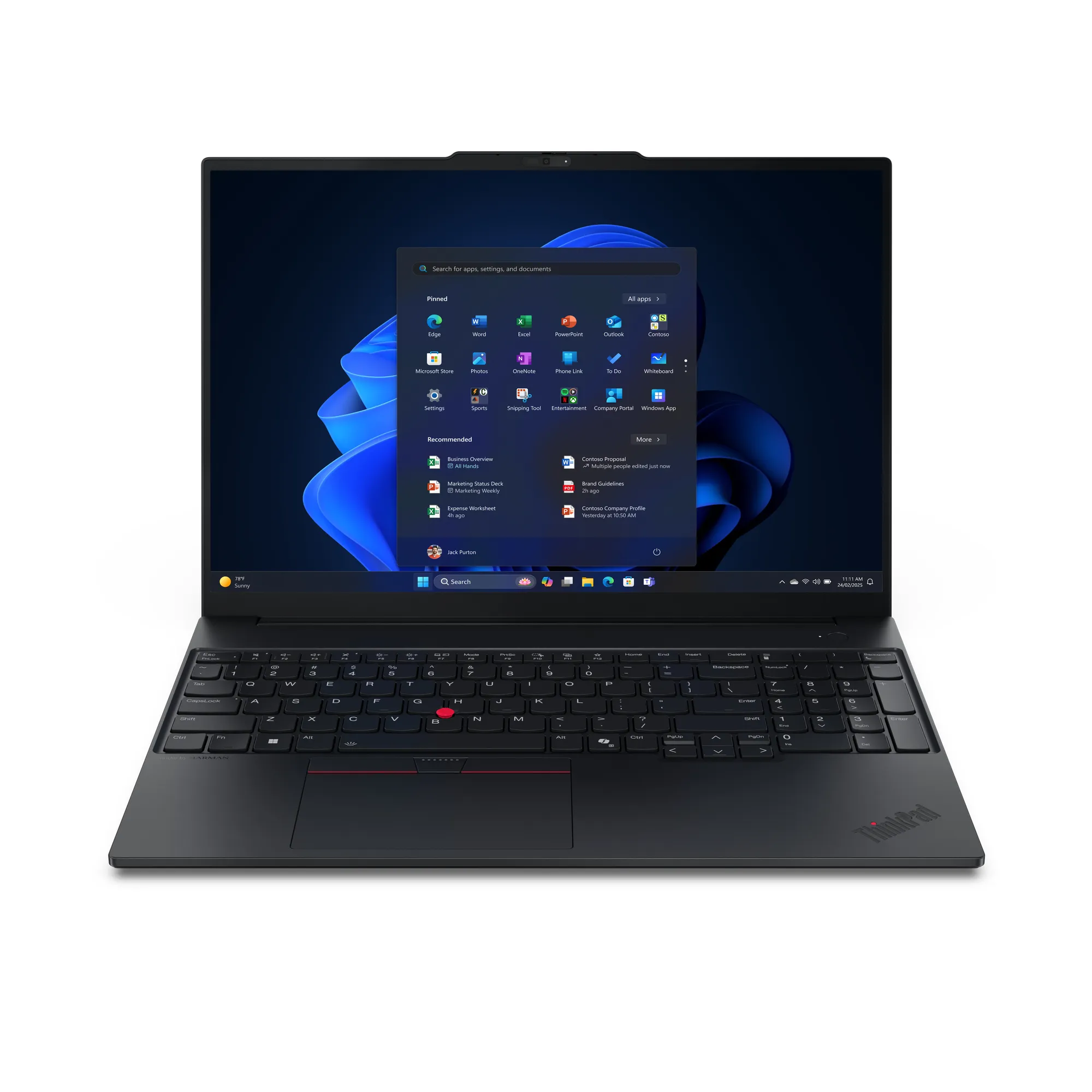 Lenovo ThinkPad E16 Gen 3 (AMD) 16" 220, 16 GB, 512 GB SSD, Win 11 Pro - bärbar dator, Svart