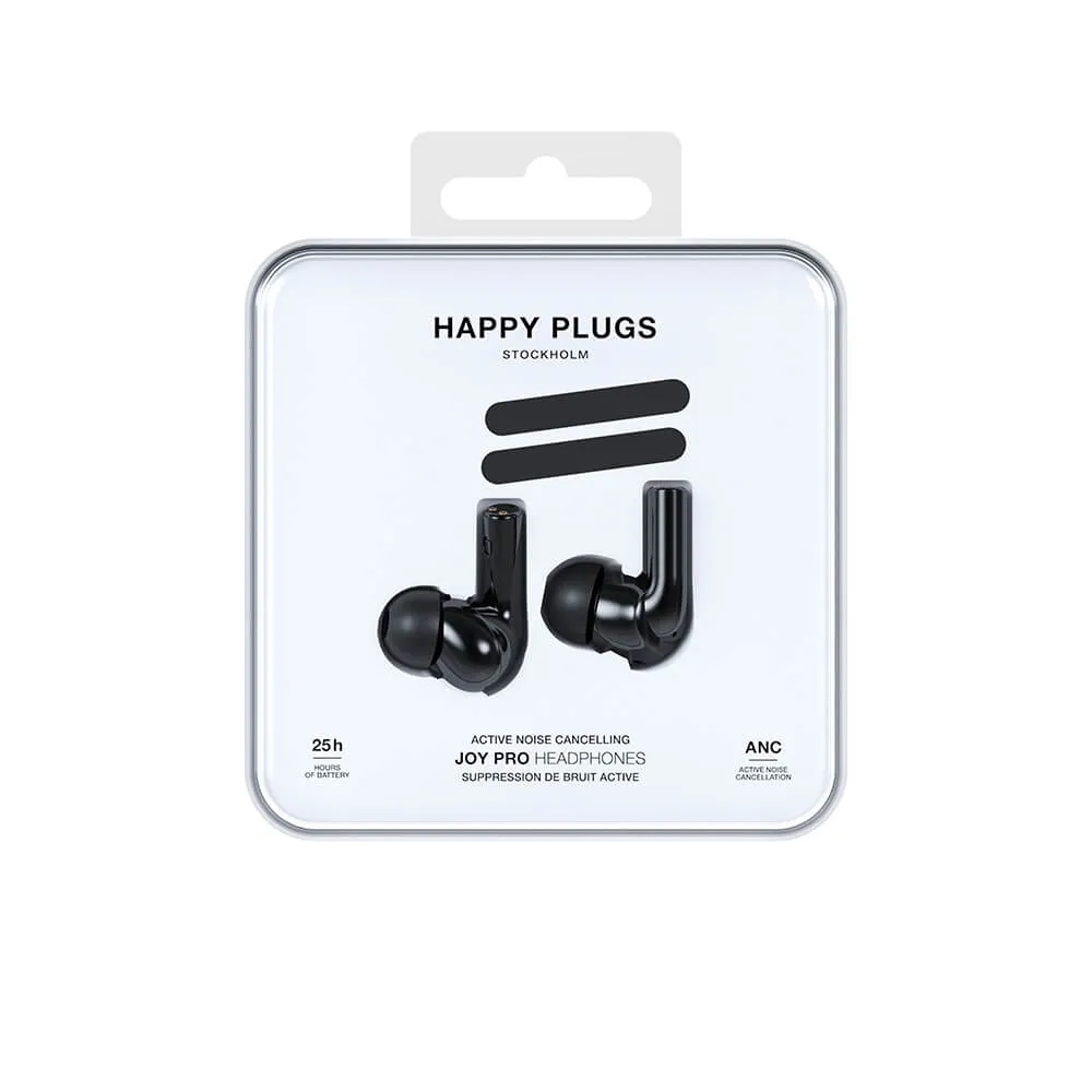Happy Plugs Joy Pro Wireless Earbuds, Black