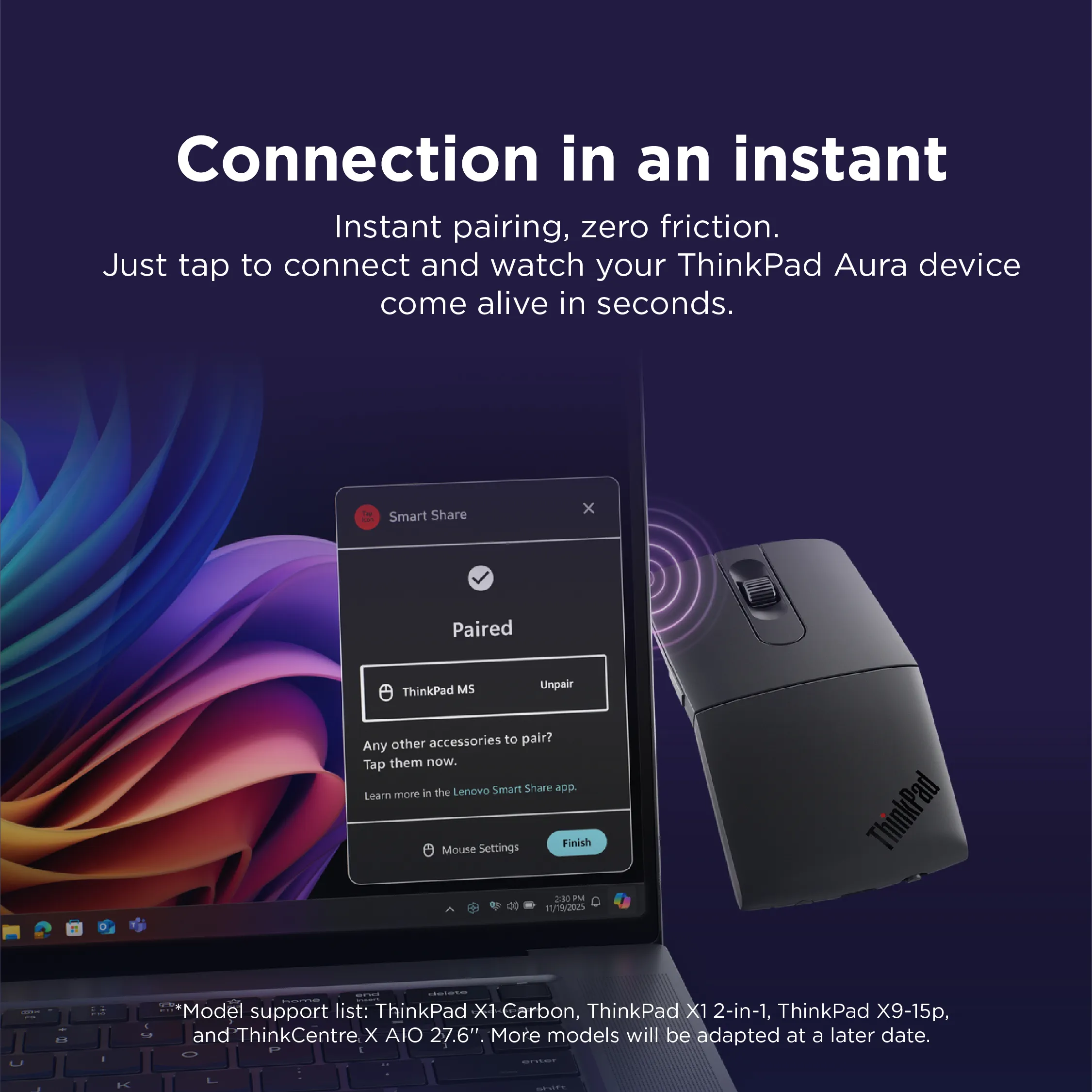 Lenovo ThinkPad Bluetooth Presenter (Aura Edition) - mus, gr&aring;