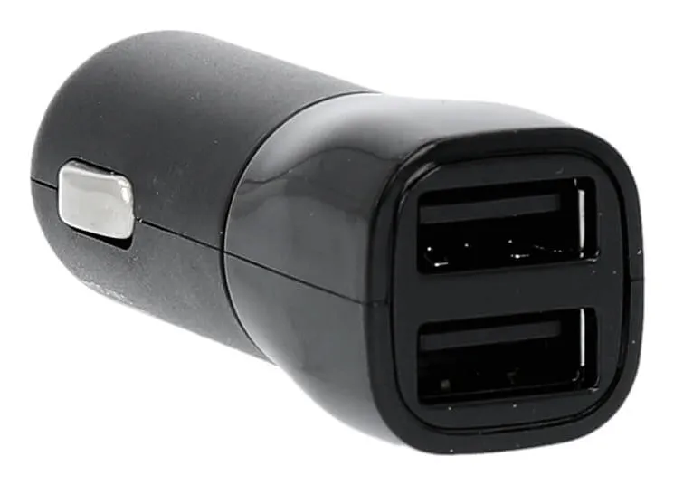 GEAR Laturi 12/24V 2xUSB-A 3,4A Musta