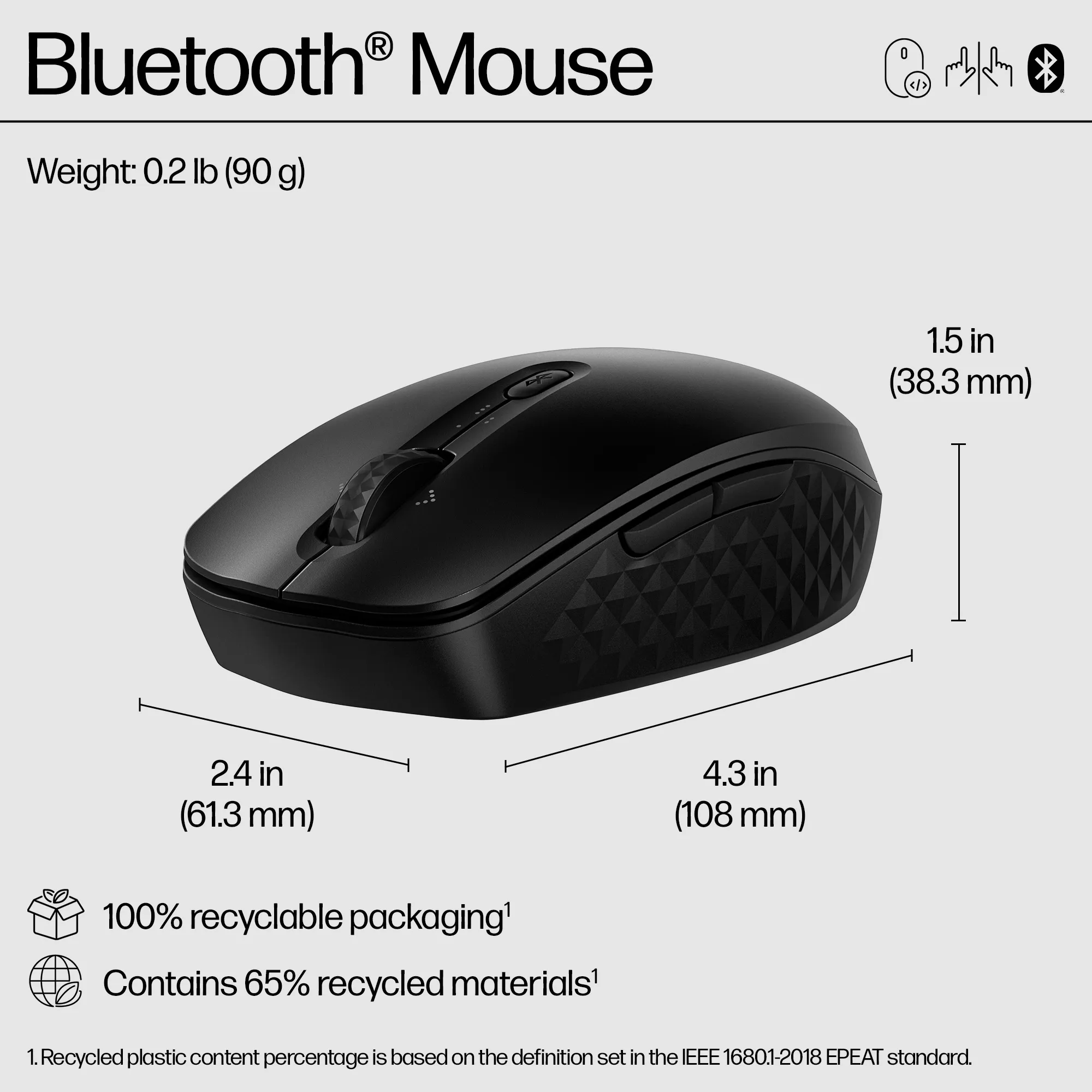 HP 420 Wireless Mouse, Black
