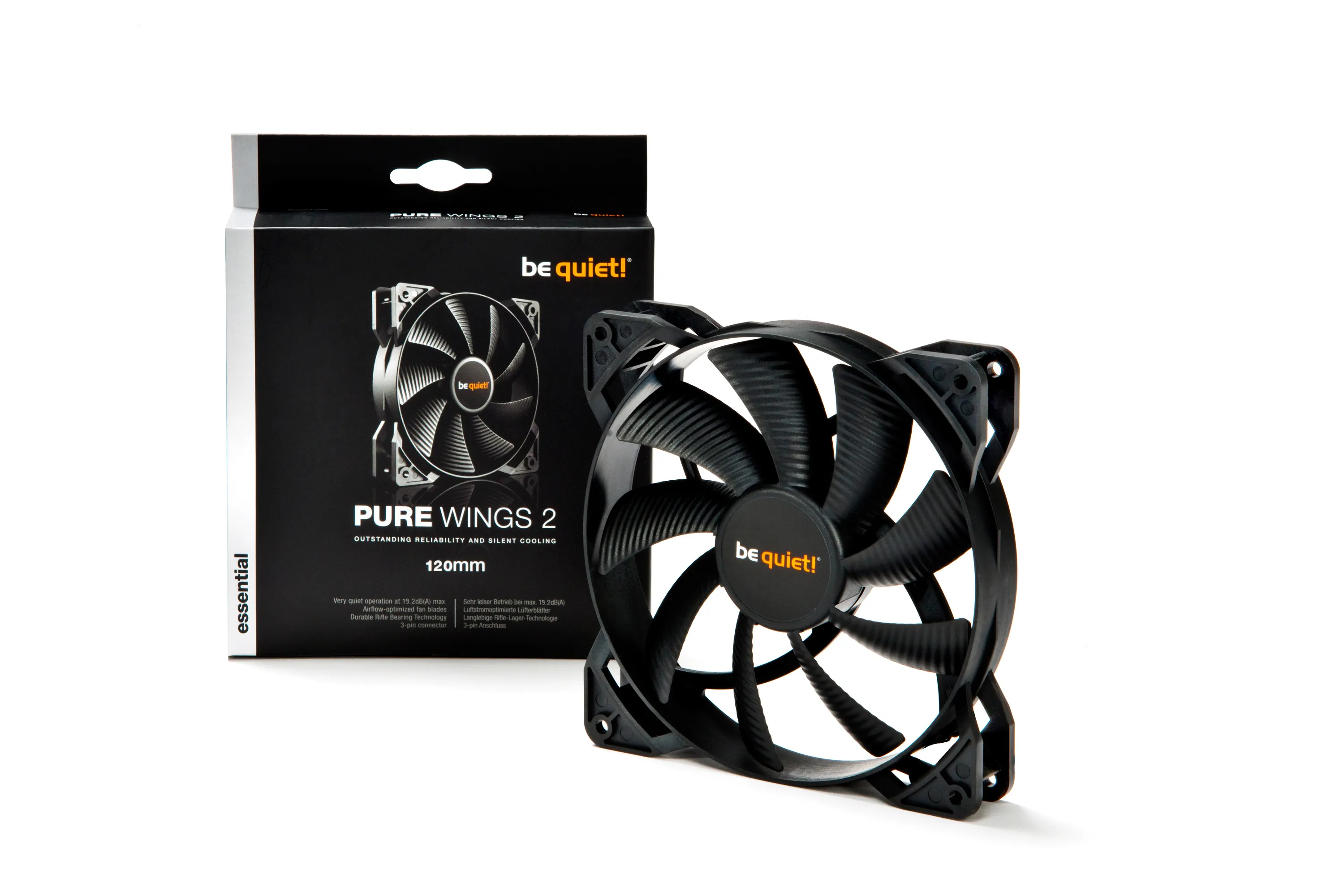 be quiet! Pure Case Fan SilentWing, 120mm - case fan, black