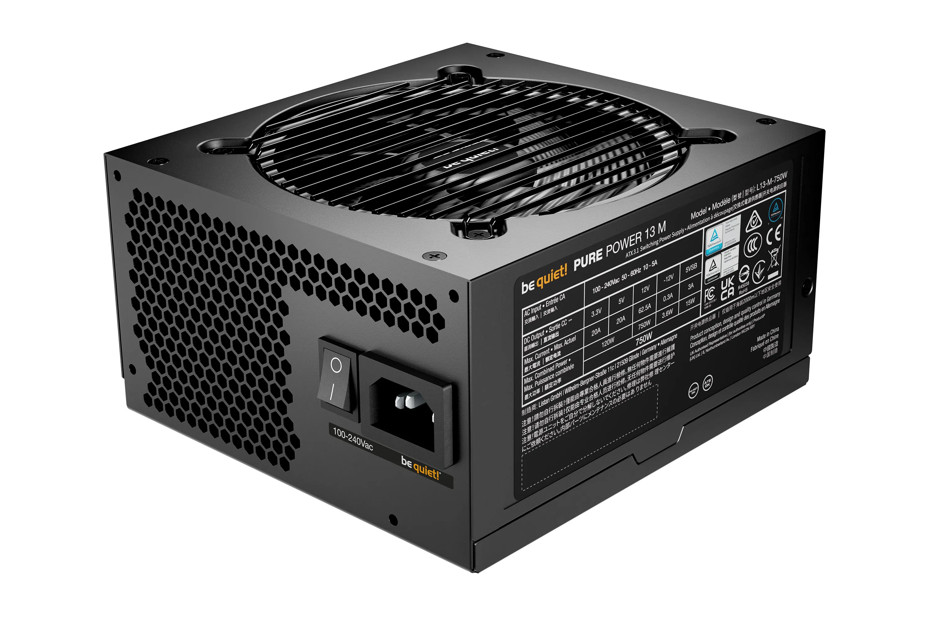 Be Quiet! Pure Power 13 M 750W - PSU, 80 Plus Gold