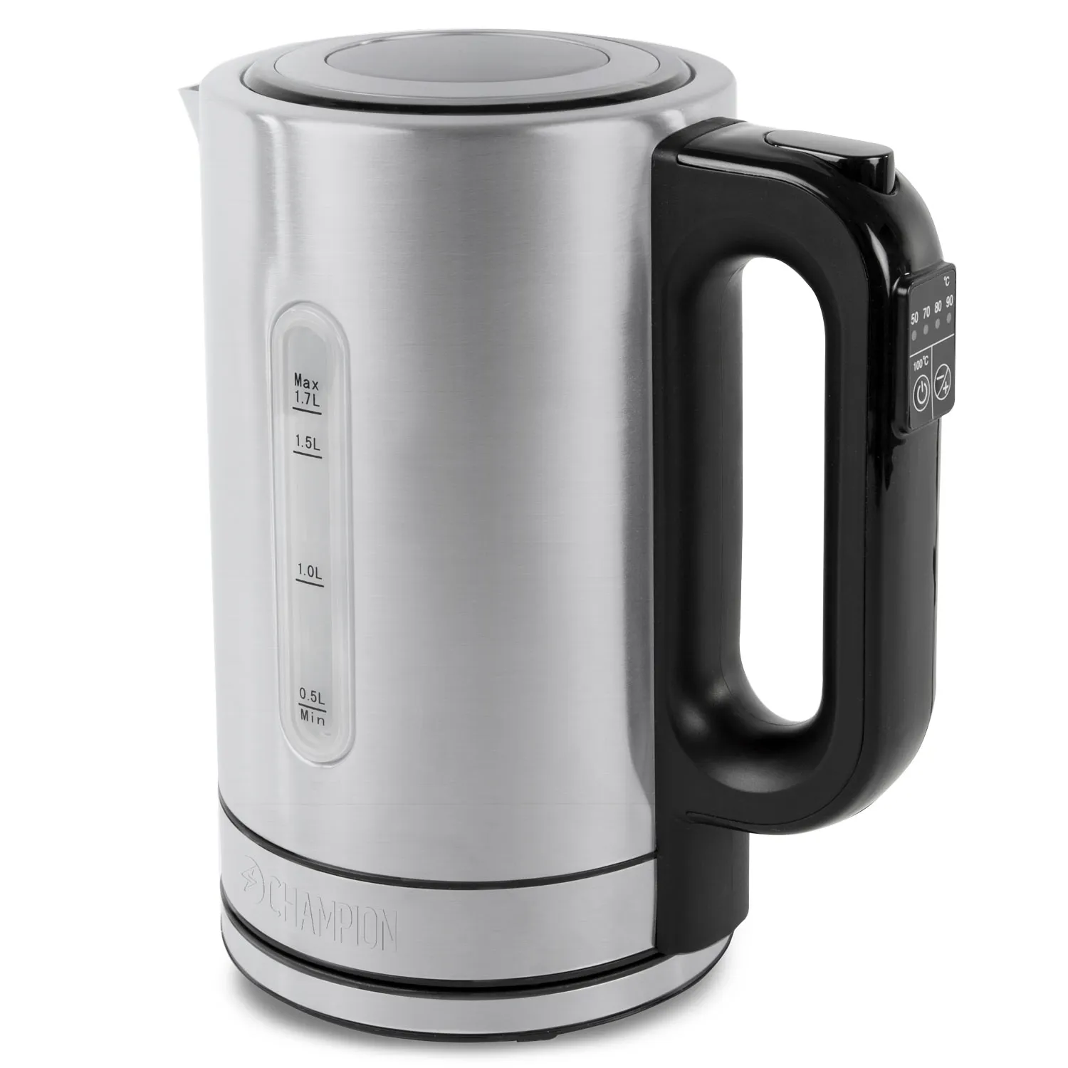 Champion Temp -electric kettle, stainless steel, 1.7L