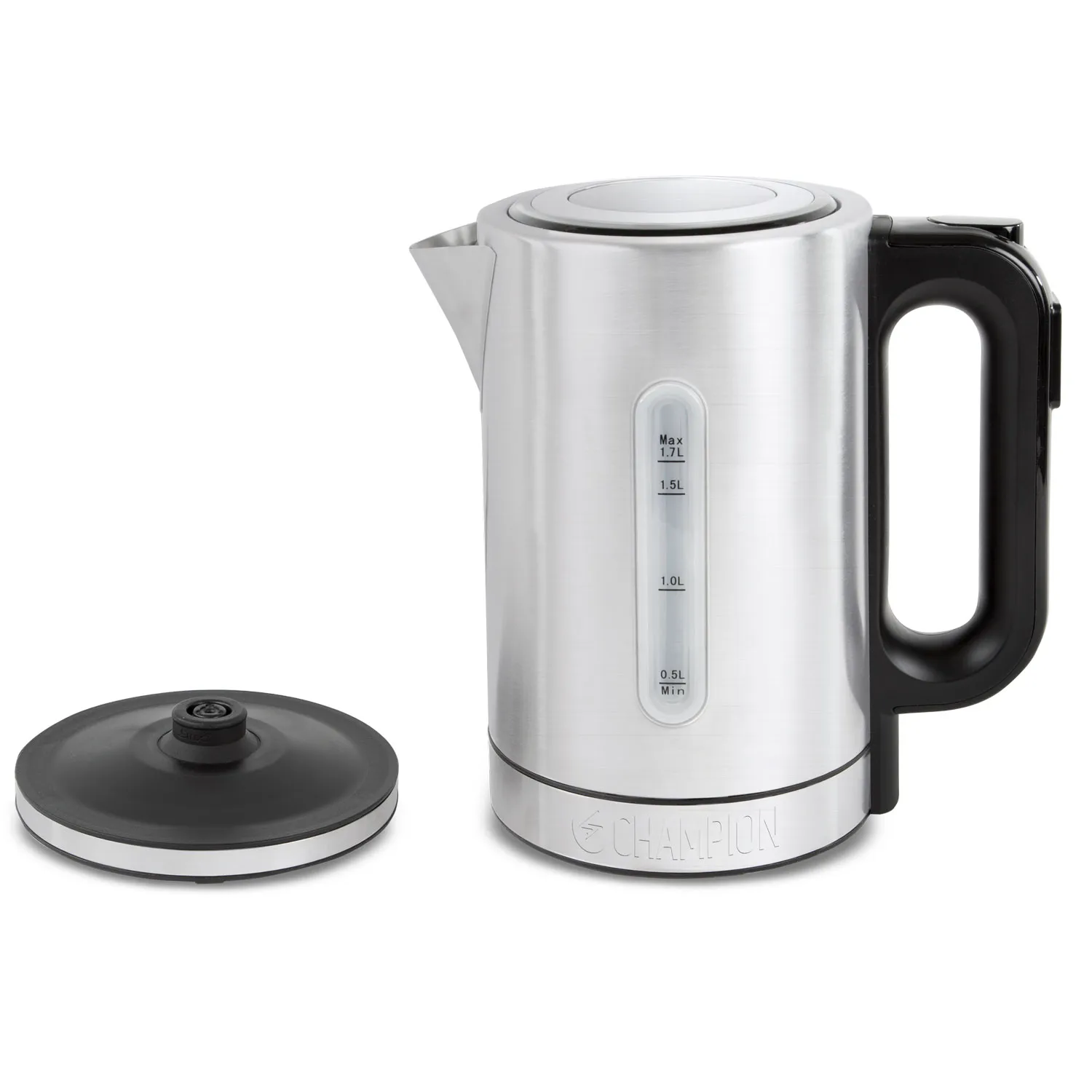 Champion Temp -electric kettle, stainless steel, 1.7L