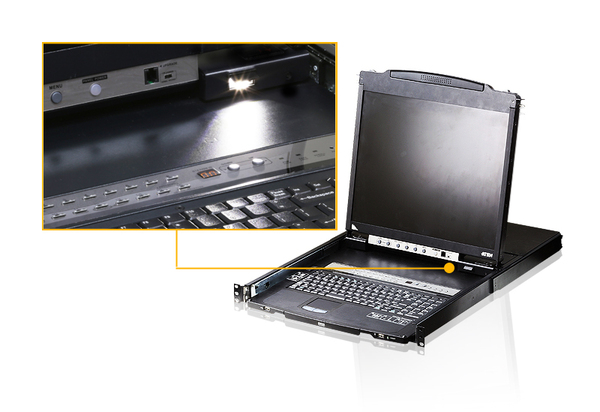 ATEN KVM-kytkin 1-8, 19&quot; 1U, 19&quot; LCD-n&auml;ytt&ouml;
