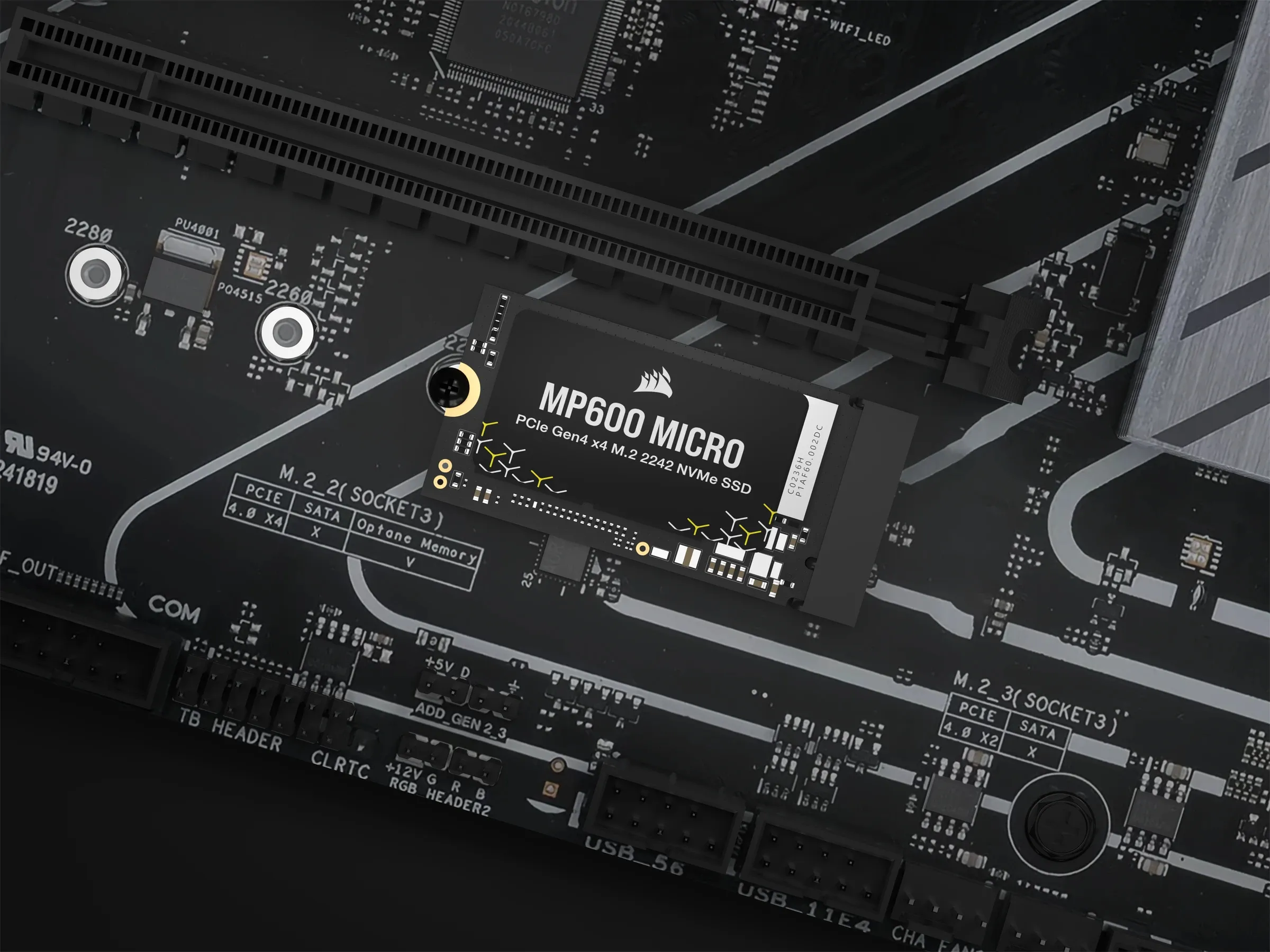 Corsair MP600 MICRO 2TB, PCIe 4.0, M.2 - SSD