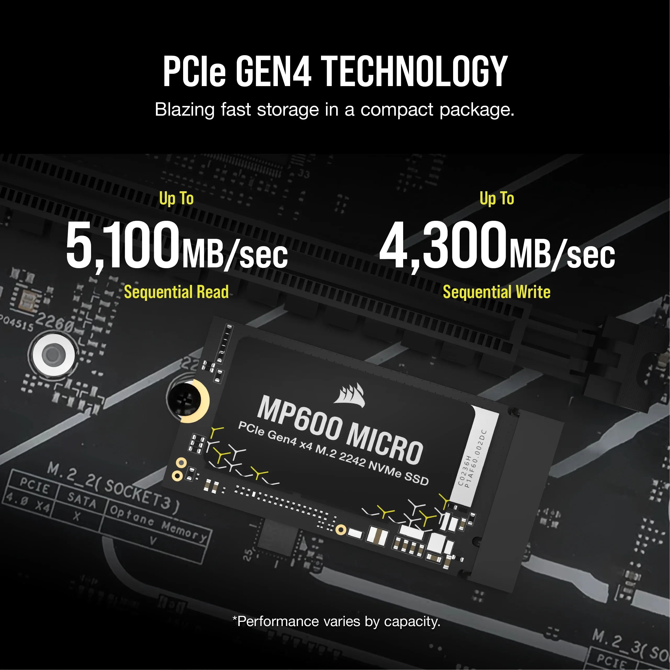 Corsair MP600 MICRO 2TB, PCIe 4.0, M.2 - SSD