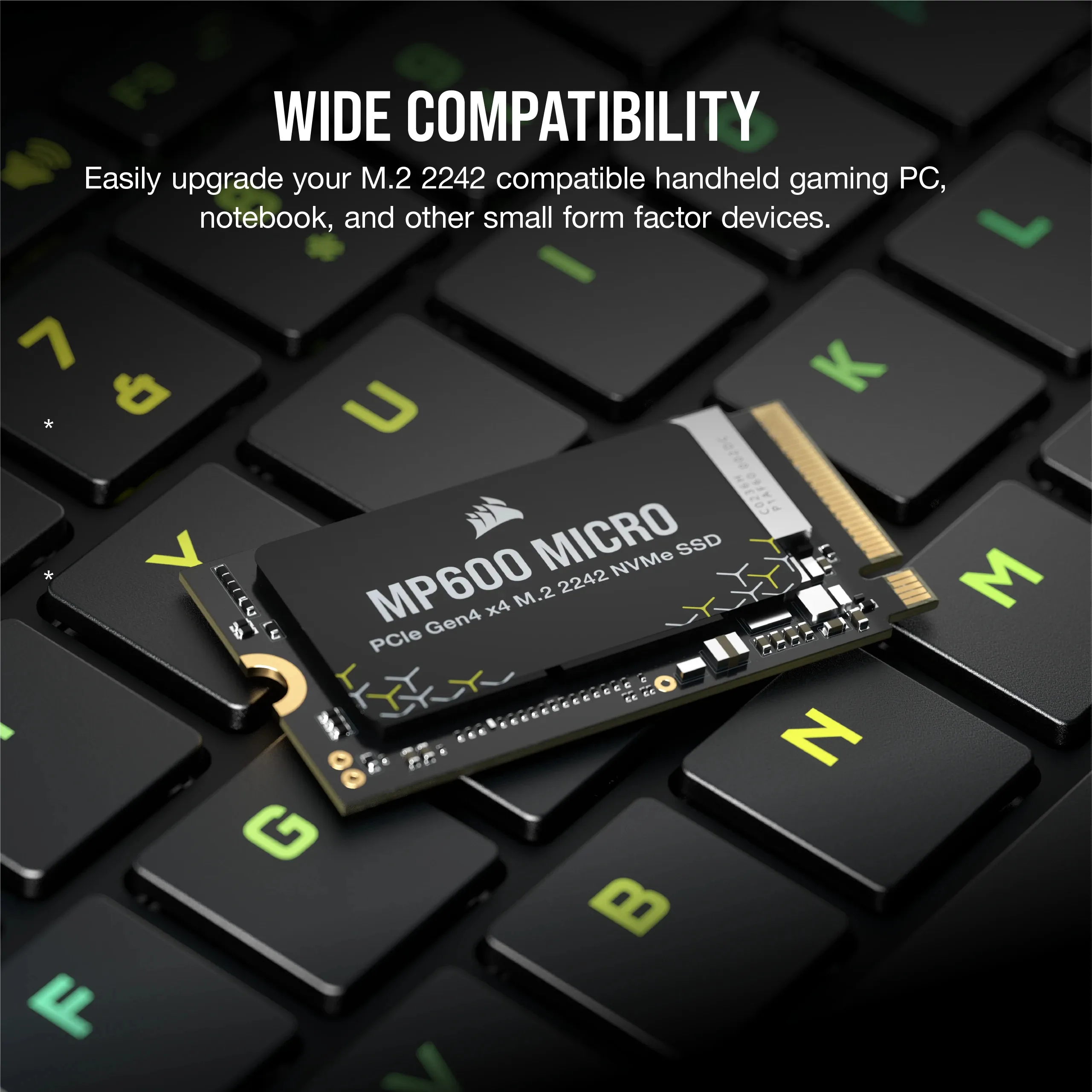 Corsair MP600 MICRO 2TB, PCIe 4.0, M.2 - SSD