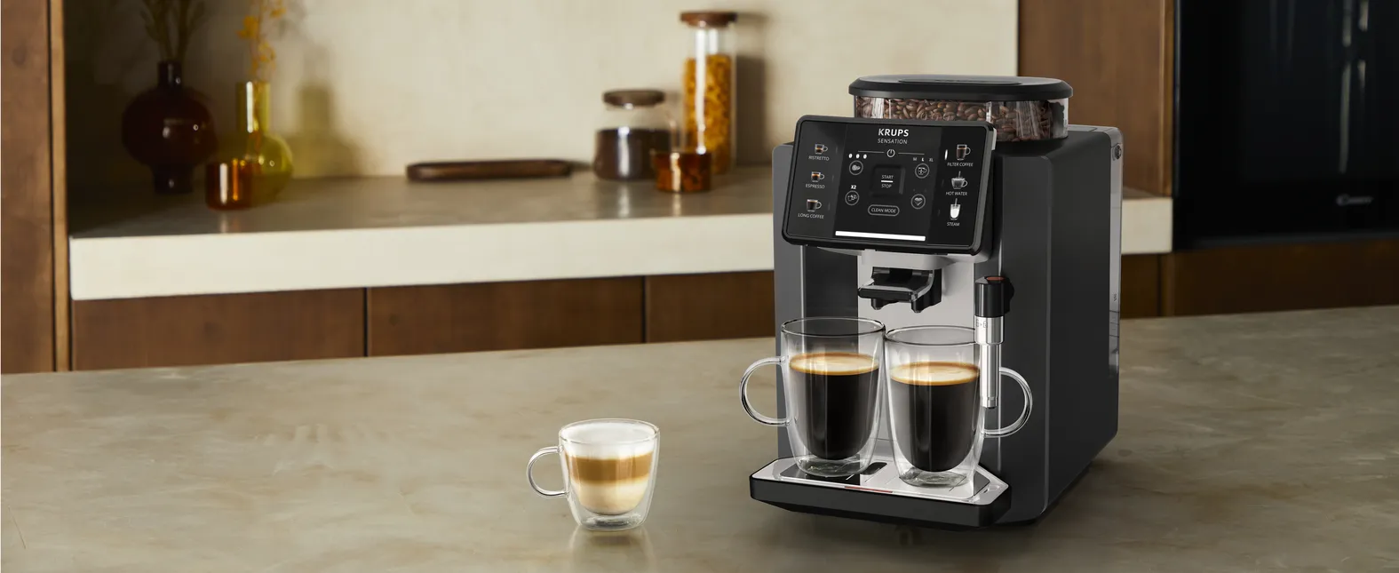 KRUPS Sensation C90 EA910A helautomatisk espressomaskin, svart, krom