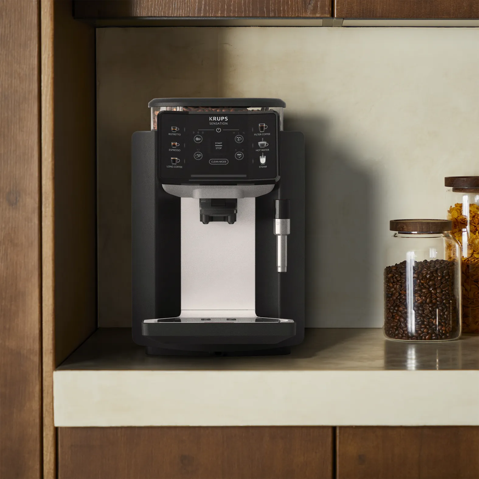 KRUPS Sensation C90 EA910A helautomatisk espressomaskin, svart, krom