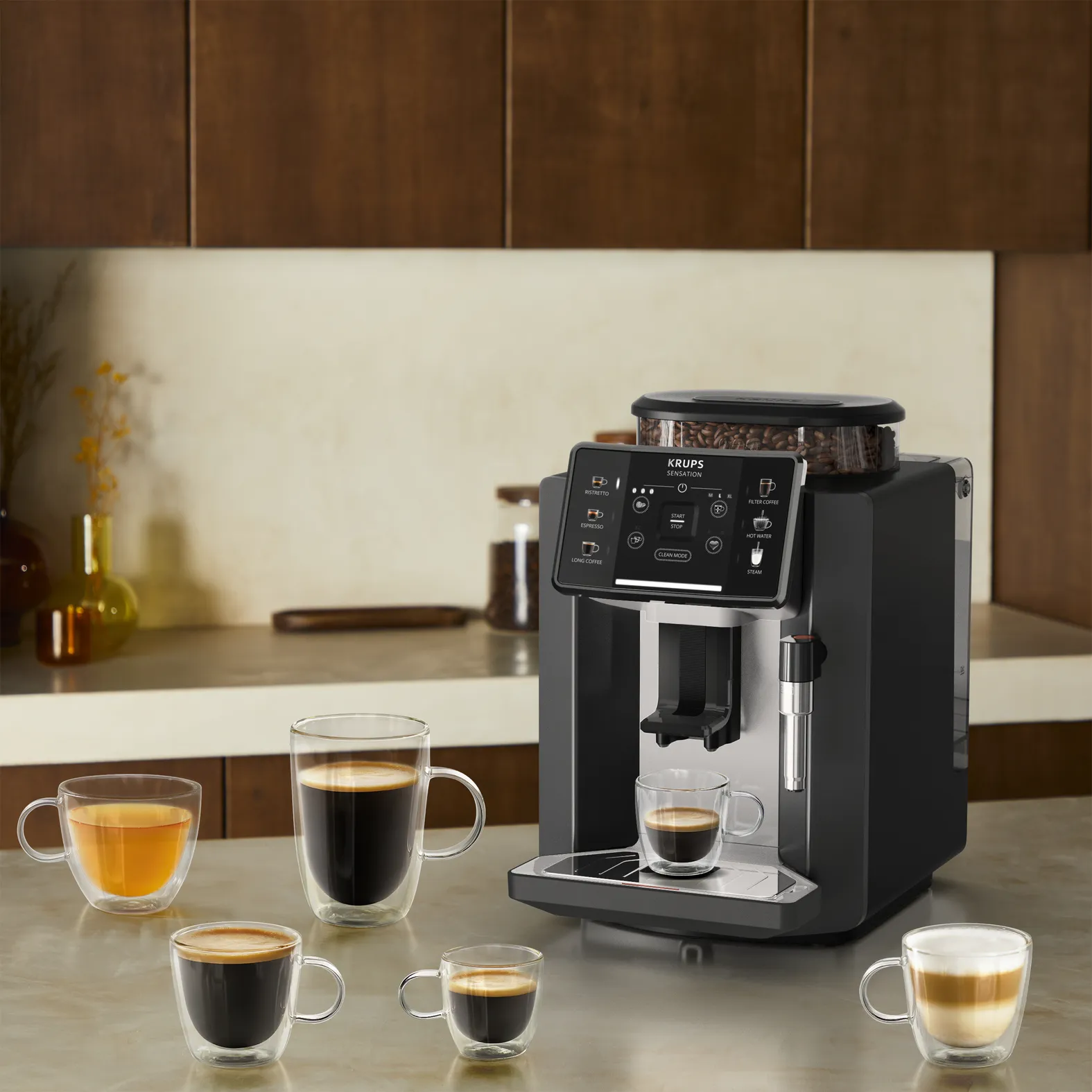KRUPS Sensation C90 EA910A helautomatisk espressomaskin, svart, krom