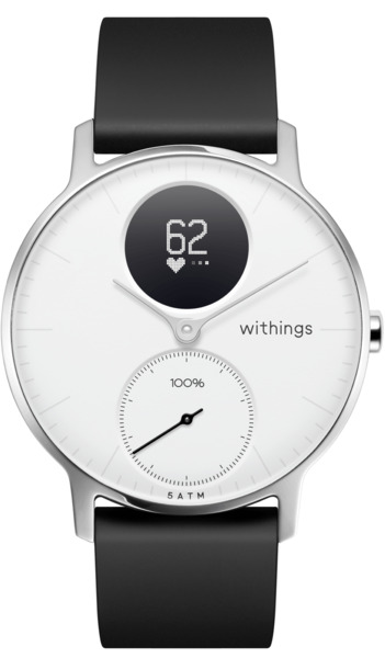 Withings Steel HR 36mm -&auml;lykello, Valkoinen