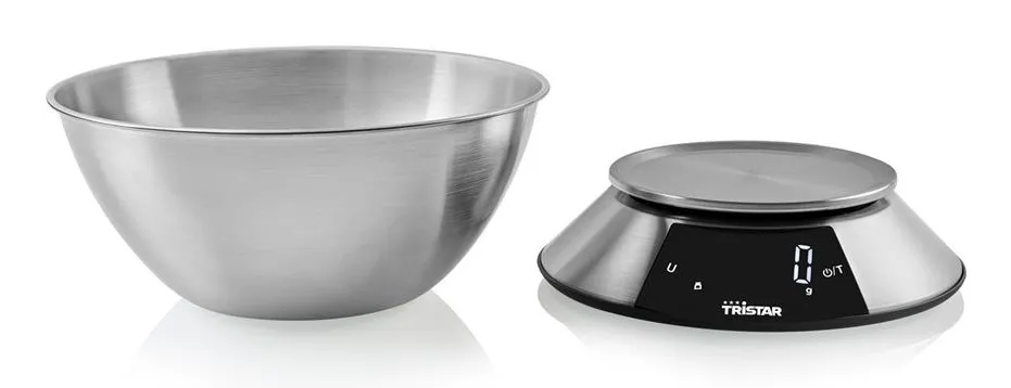 Tristar Digital Kitchen Scale with 2 L Stainless Steel Bowl 5 kg (KW-2453)