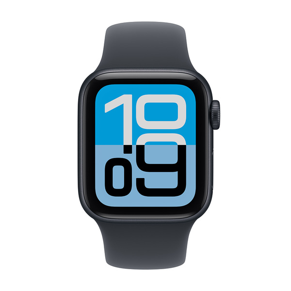 Apple Watch SE 3 (GPS) 40 mm keskiyö alumiinikuori ja urheiluranneke, M/L