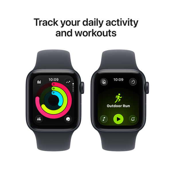Apple Watch SE 3 (GPS) 40 mm keskiy&ouml; alumiinikuori ja urheiluranneke, M/L