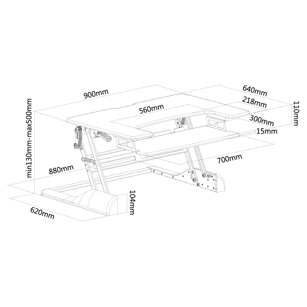 NS-WS100WHITE stand-sit workstand