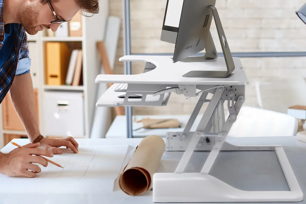 NS-WS100WHITE stand-sit workstand