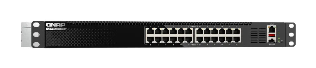 QNAP QSW-M3224-24T Management Switch 24 port of 10gbE RJ45 rackmount design