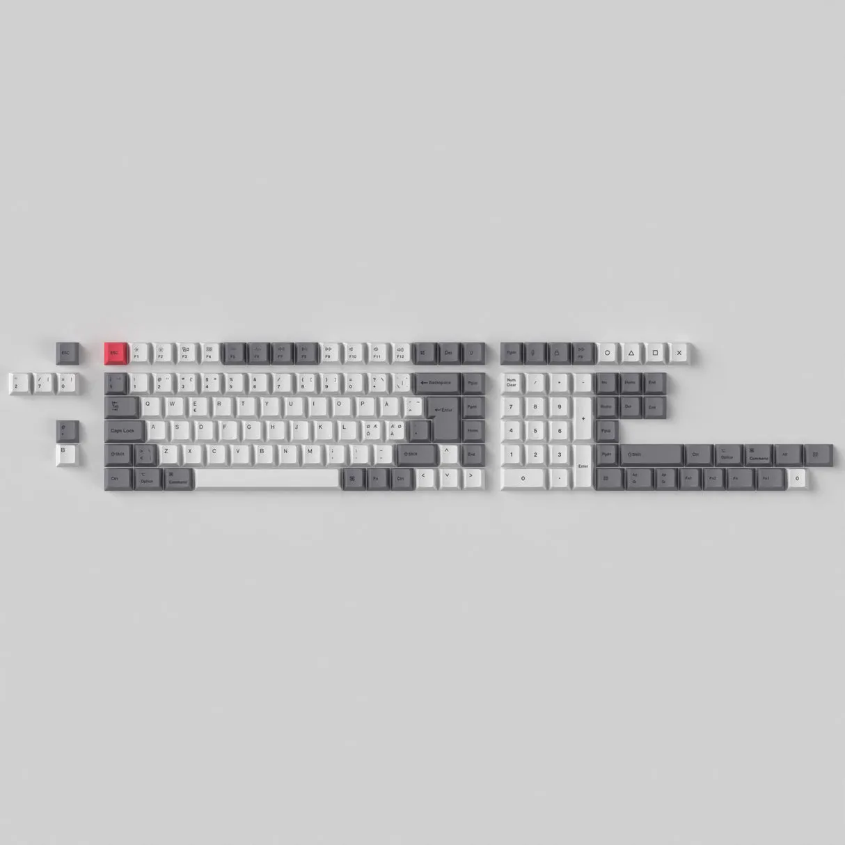 Keychron PBT Full Keycap Set - Retro ISO Nordic