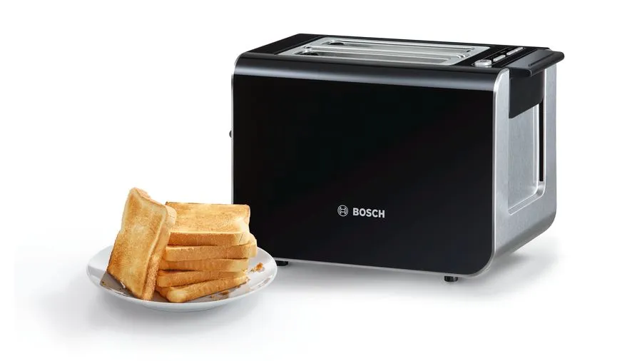 Bosch Styline TAT8613 - toaster, 2 slices, black/steel