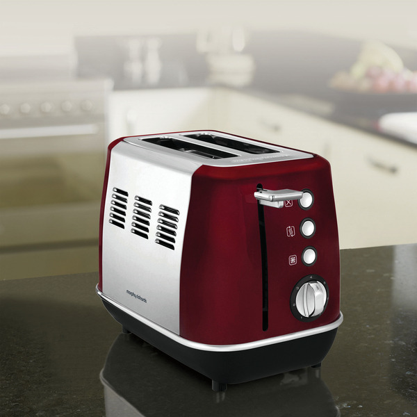 MORPHY RICHARDS EVOKE 2-slot Toaster Red