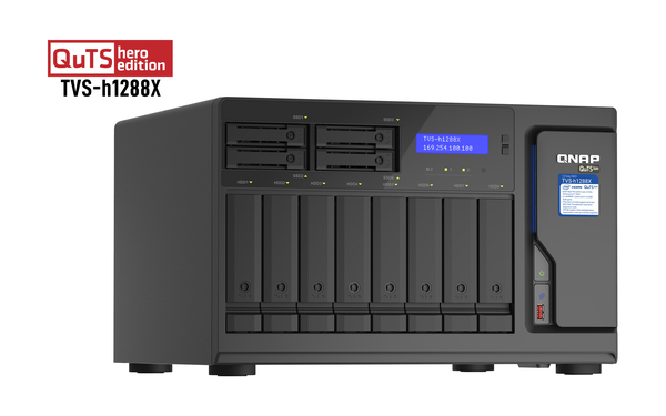 Qnap TVS-H1288X-W1250-16G, 12x h&aring;rdiskplatser - NAS-server