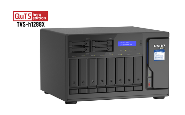Qnap TVS-H1288X-W1250-16G, 12x h&aring;rdiskplatser - NAS-server