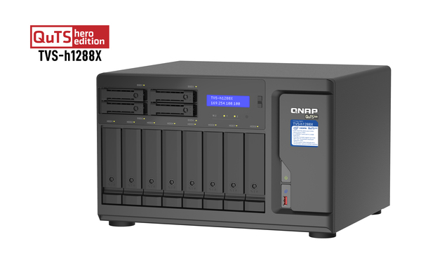 Qnap TVS-H1288X-W1250-16G, 12x h&aring;rdiskplatser - NAS-server