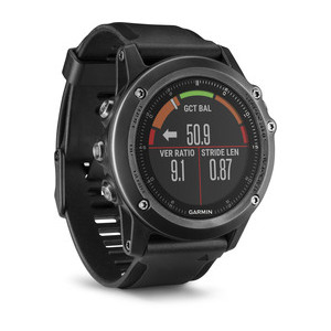 GARMIN FENIX 3 SAPPHIRE HR  GRAY WITH BLACK SILICONE BAND