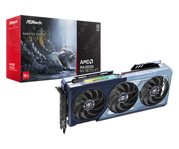 ASRock Radeon RX 9070XT Monster Hunter Wilds Edition 16 Gt -näytönohjain