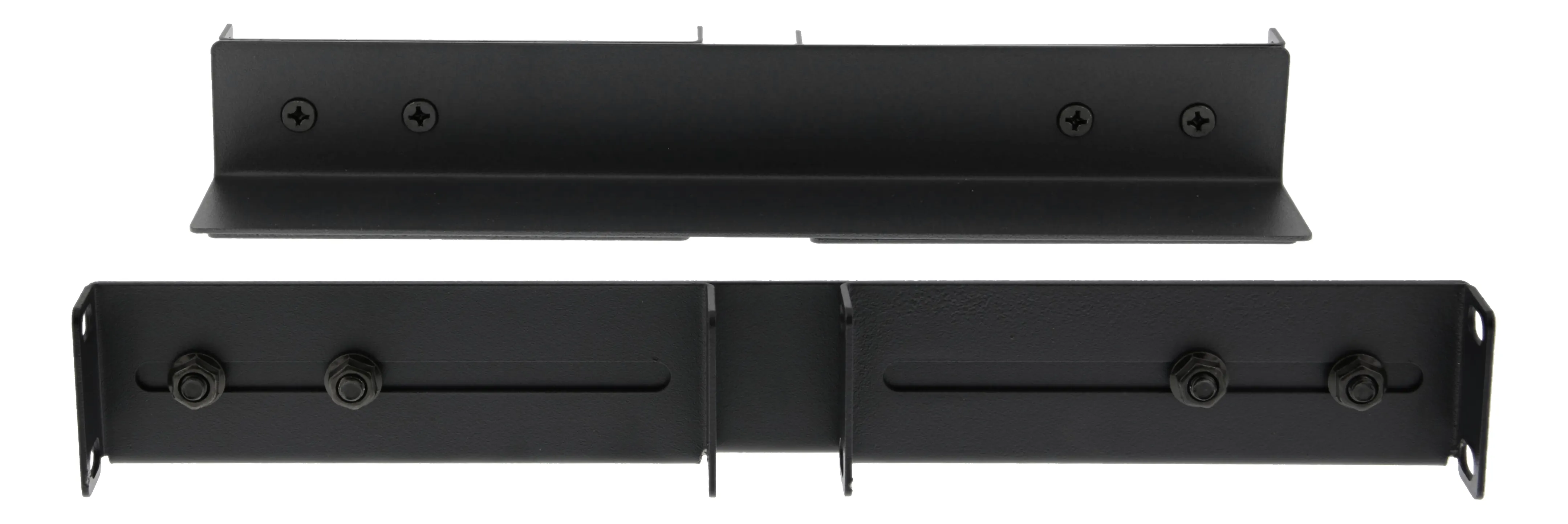 DELTACO st&auml;llbar L-profil f&ouml;r rack, 309 mm, 45-60 djup