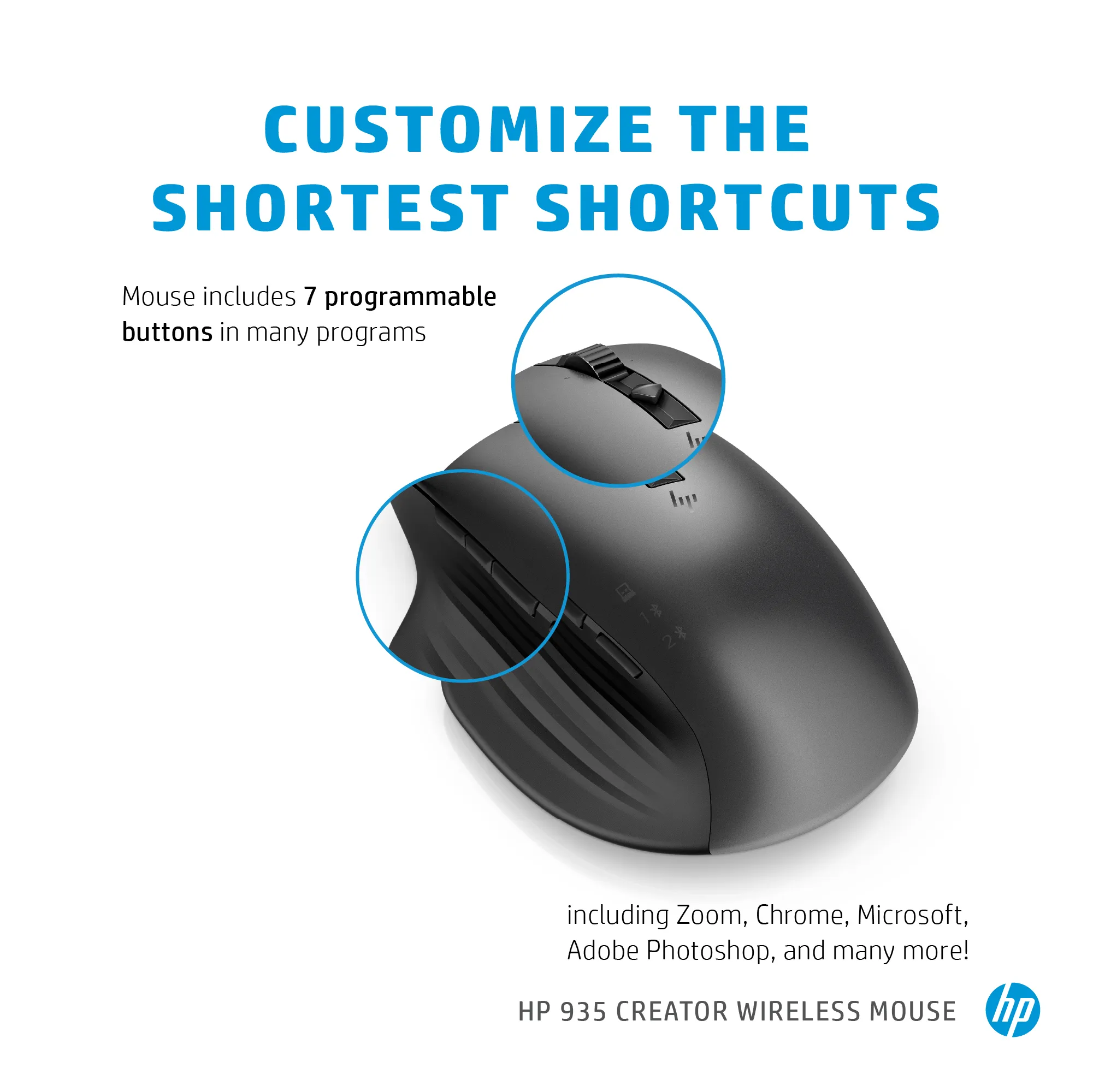 HP 935 Creator Wireless Mouse - mouse, Black