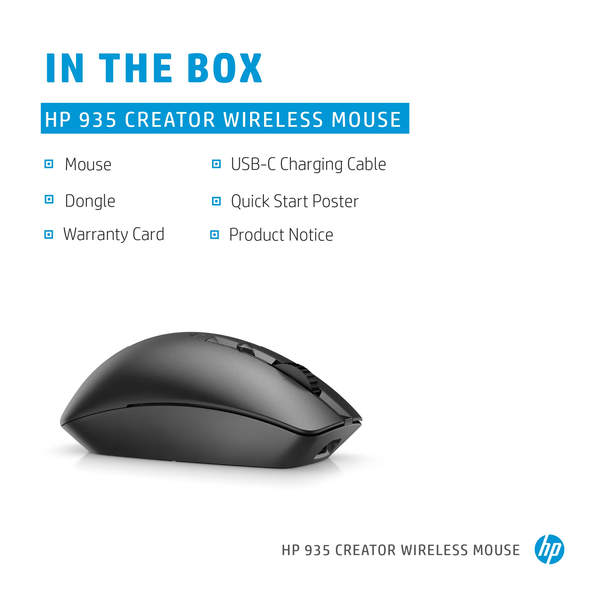 HP 935 Creator Wireless Mouse - mouse, Black