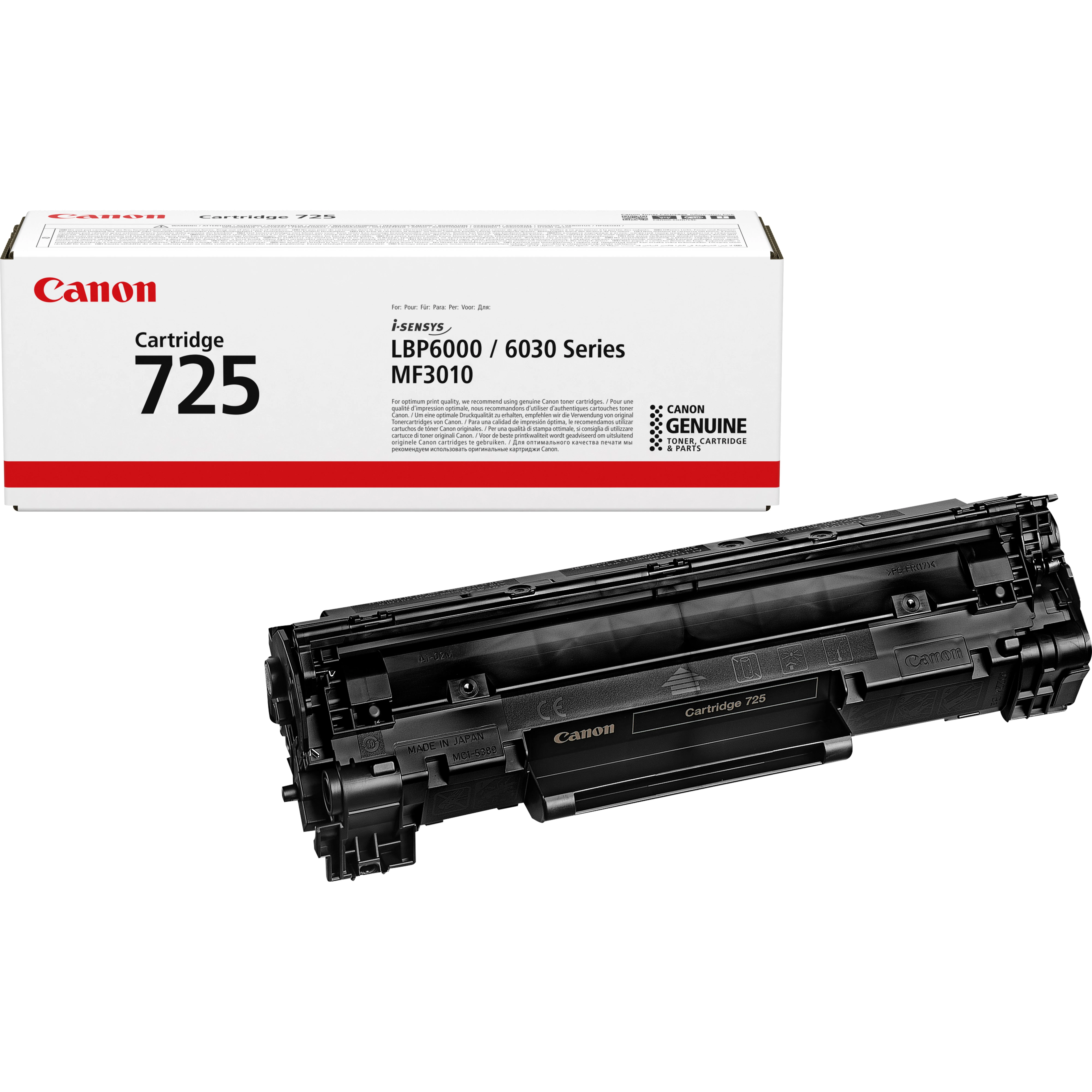 Canon CRG-725 - Musta - alkuperäinen - väriainekasetti malleihin i-SENSYS LBP6000, LBP6000B, LBP6020, LBP6020B, LBP6030, LBP6030B, LBP6030w