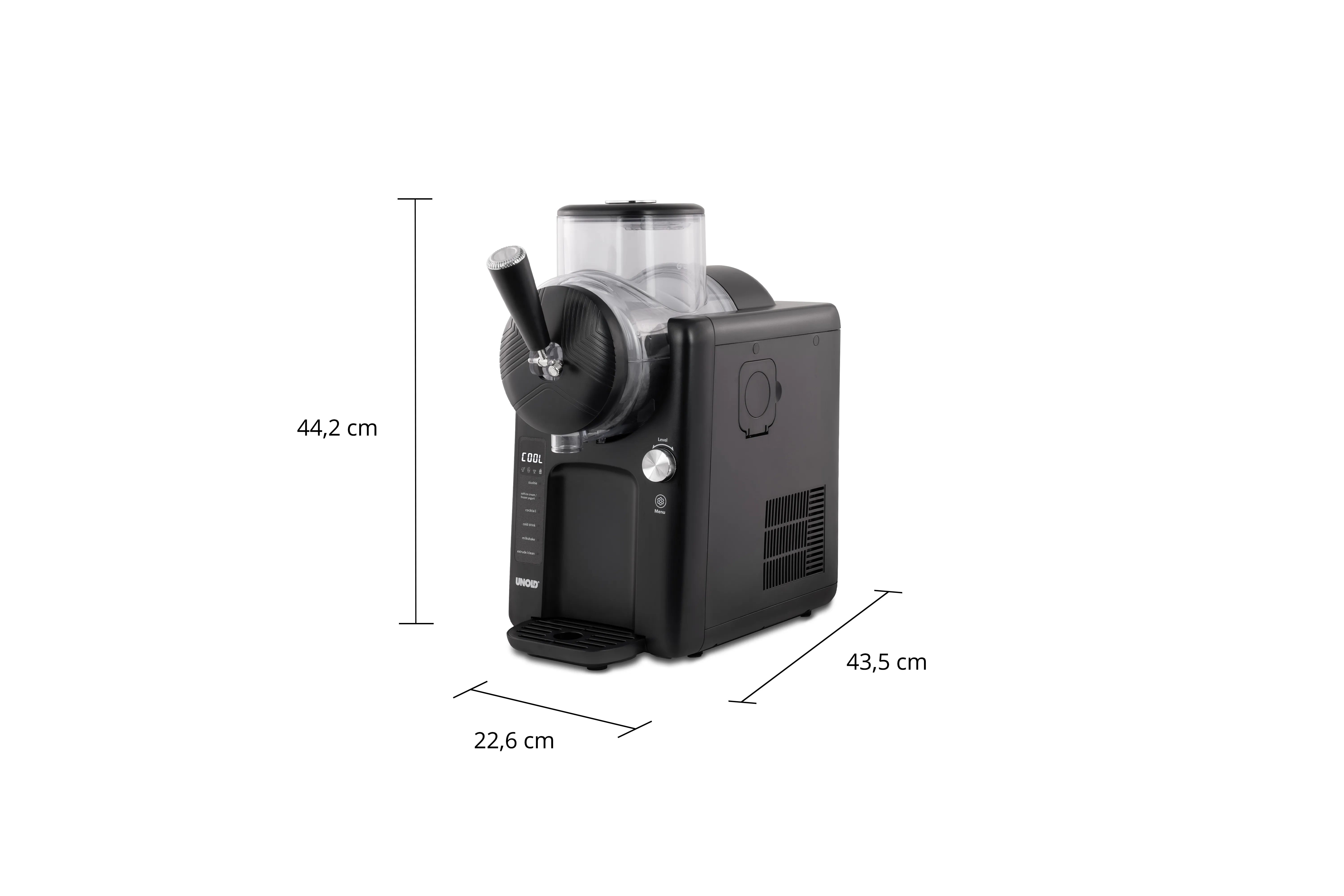UNOLD 48956 Sofie 2-i-1 slush- och mjukglassmaskin 150 W 1,5 L Svart
