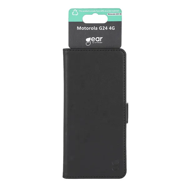 GEAR Wallet, Moto G24 - pl&aring;nboksfodral, Svart