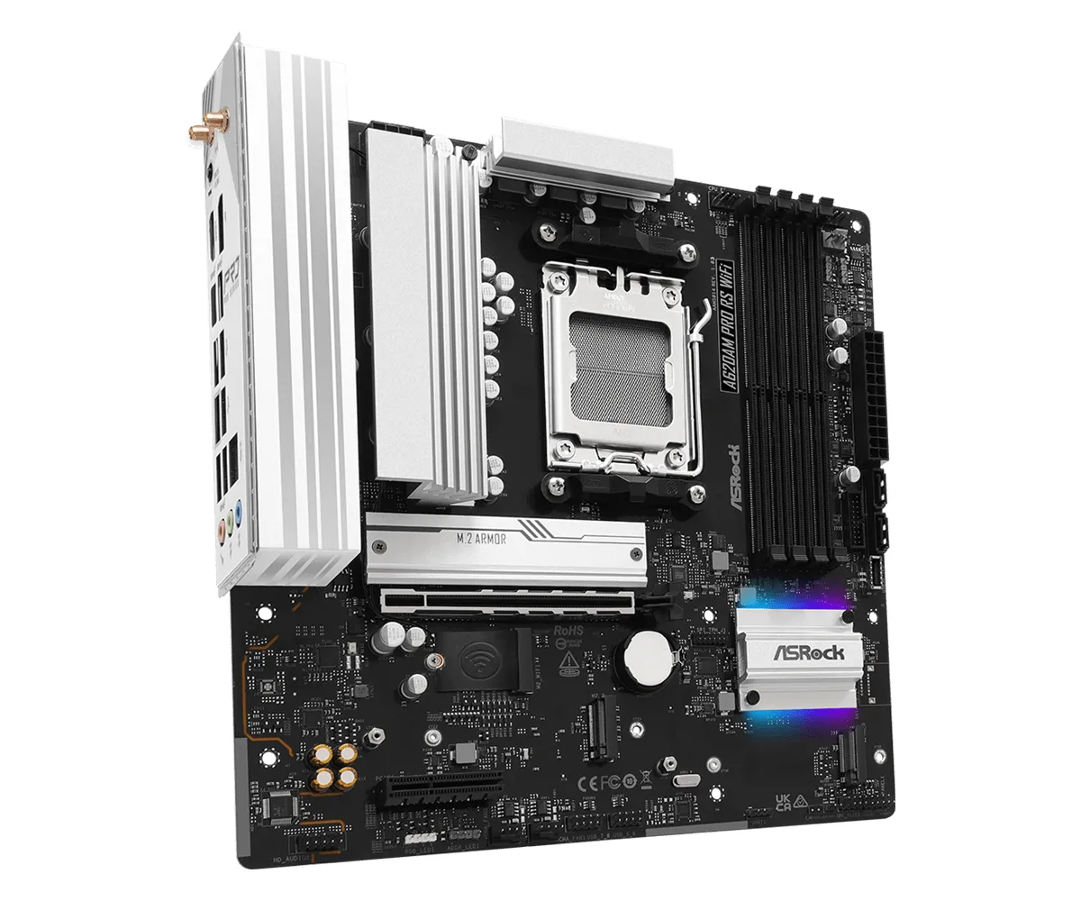 ASRock A620AM Pro RS WiFi AM5 mATX Motherboard