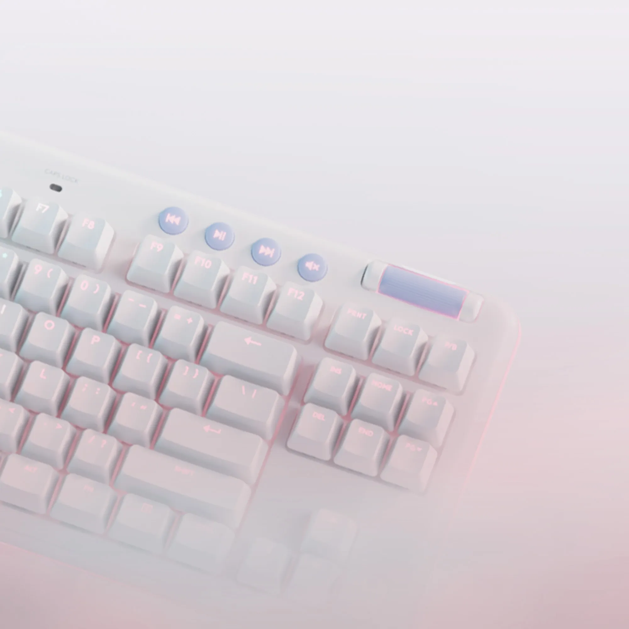 Logitech G715, Linear GX Red - tr&aring;dl&ouml;s speltangentbord, vit