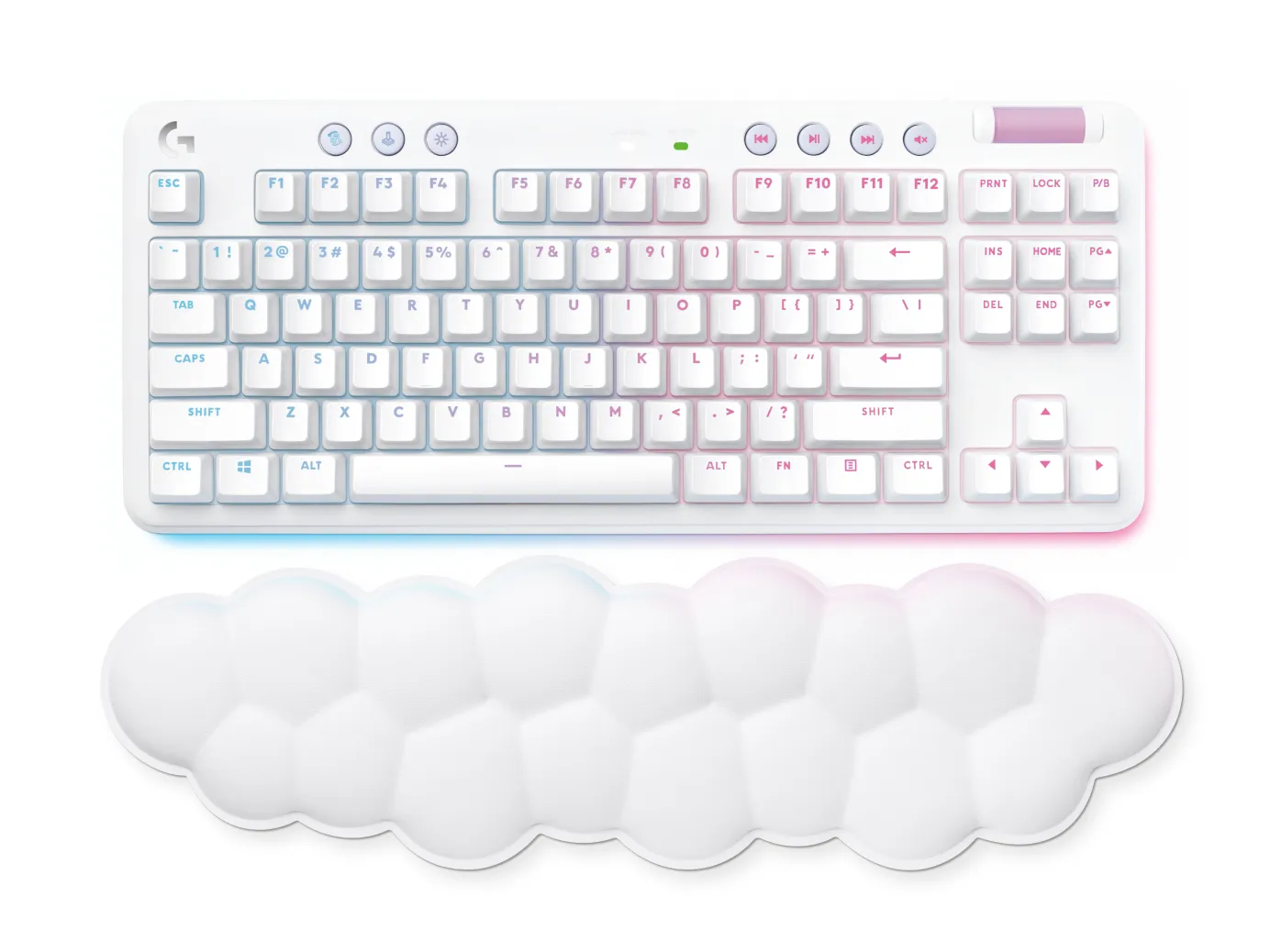 Logitech G715, Linear GX Red - wireless gaming keyboard, white