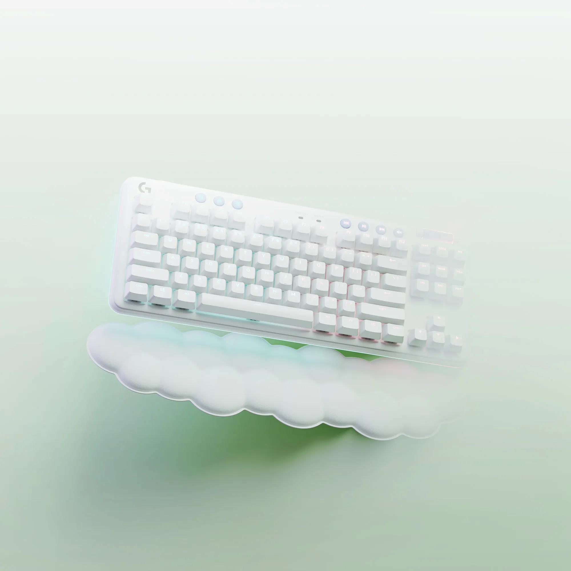 Logitech G715, Linear GX Red - wireless gaming keyboard, white