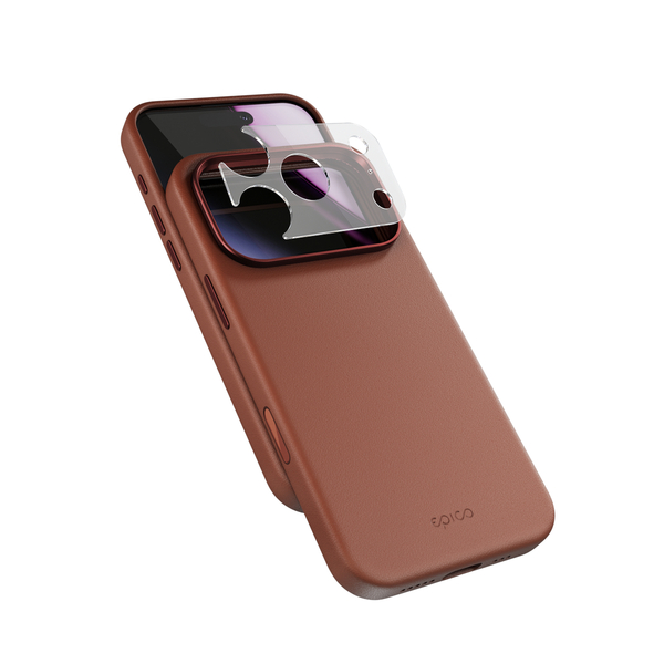 Epico Leather Pro Mag+ Case | iPhone 17 Pro Max/18 Pro Max | Brown | Qi2  &  MagSafe Compatible | Camera Island Protector