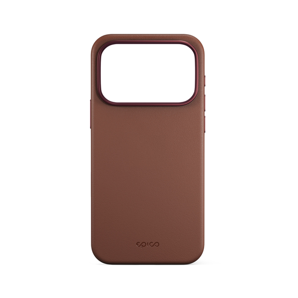 Epico Leather Pro Mag+ Case | iPhone 17 Pro Max/18 Pro Max | Brown | Qi2  &  MagSafe Compatible | Camera Island Protector