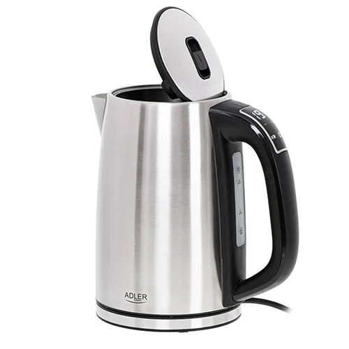 Adler AD 1340 kettle, 1.7L, 2200W, Black/Silver