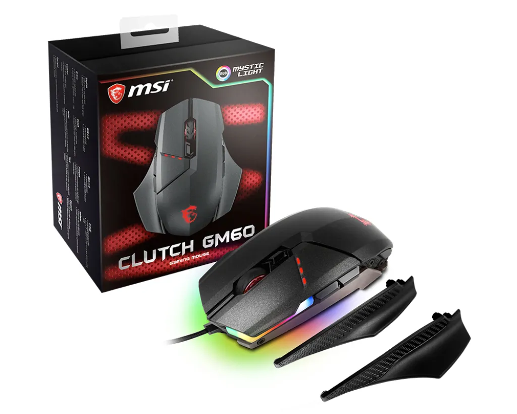 MSI Clutch GM60 - gaming mus, Svart