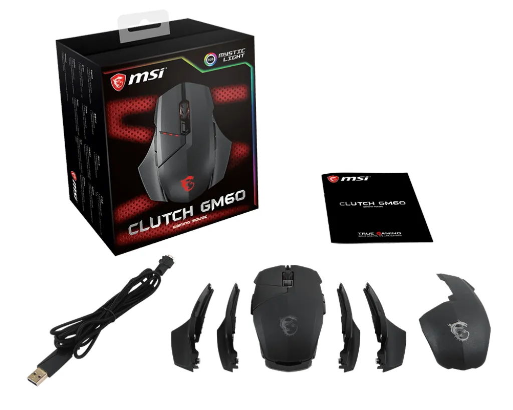MSI Clutch GM60 - gaming mus, Svart