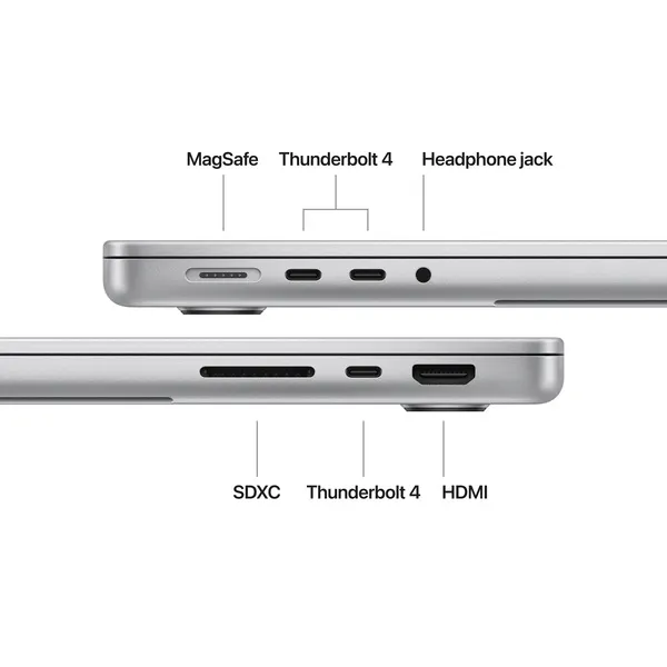Apple MacBook Pro 14" M4 (10/10) 16 Gt, 512 Gt -kannettava, Hopea, MW2W3