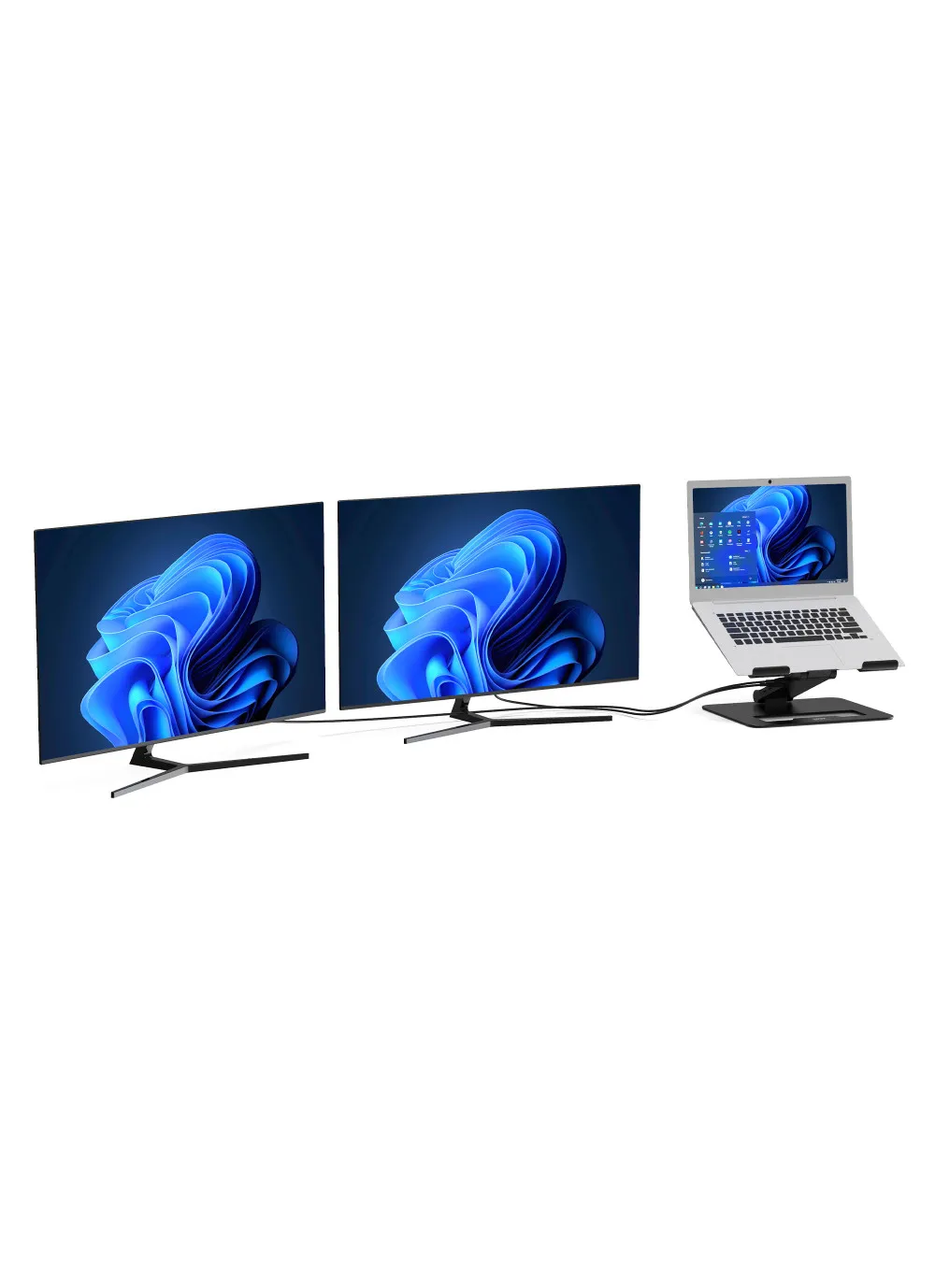 Port Designs 2-in-1 USB-C Docking Station with Notebook Stand 2x4K, 85W PD