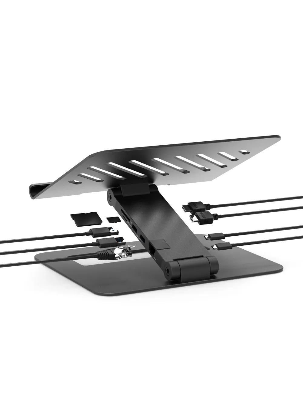 Port Designs 2-in-1 USB-C Docking Station with Notebook Stand 2x4K, 85W PD